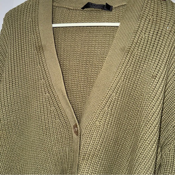 Jenni Kayne Cotton Cocoon Cardigan Sweater Sage Green - Picture 9 of 12